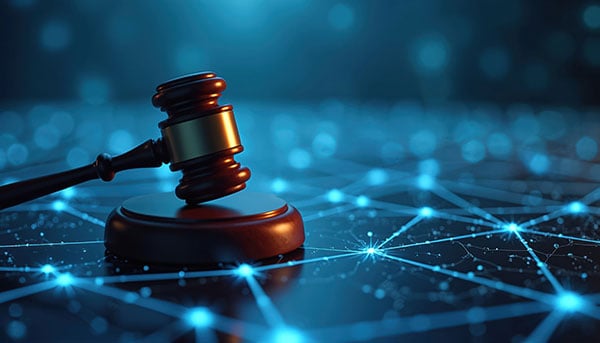 Technology background-legal-gavel